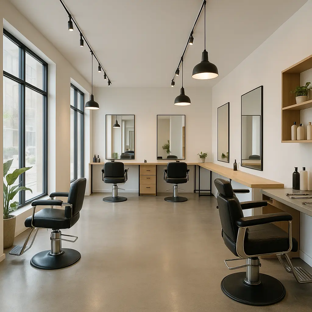 Modernes Salon- und Barber-Interieur