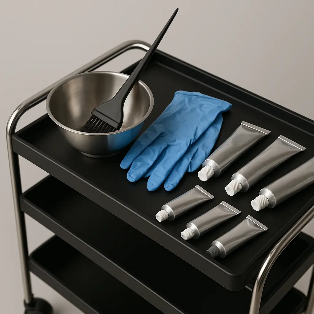 Farbmaterial im Salon